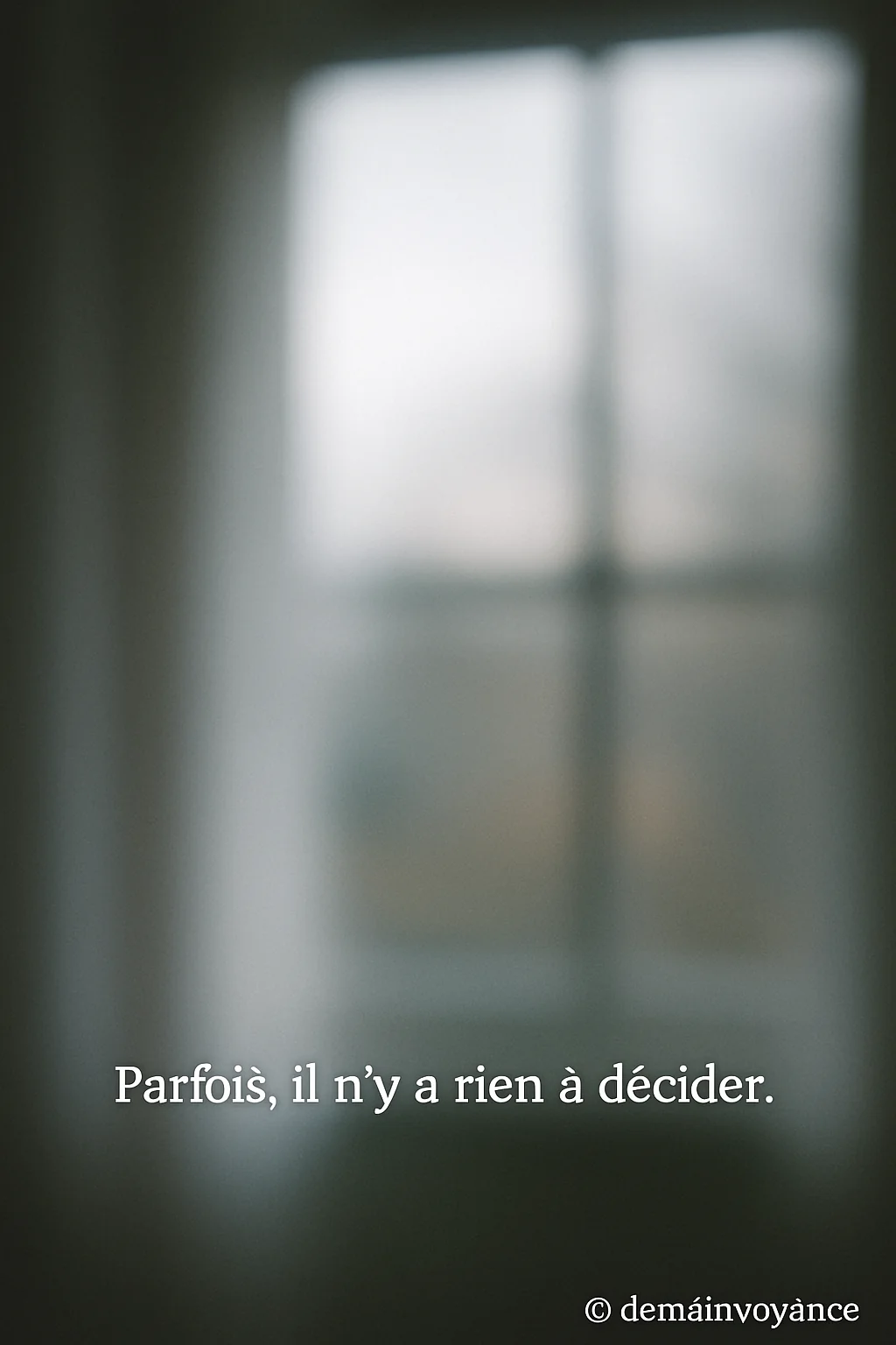 Moment d’hésitation, sans réponse ni décision